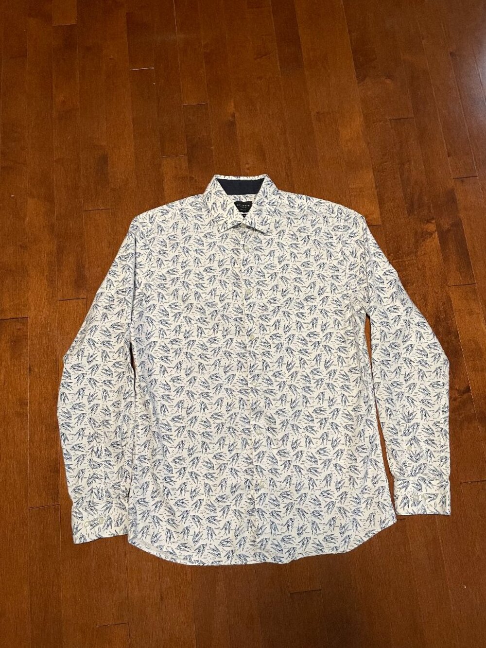 Selected Homme Bird Print Button Down Shirt